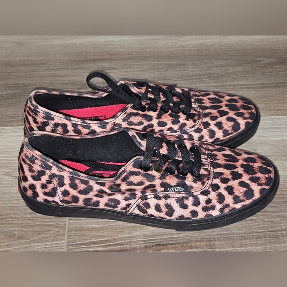Vans Off The Wall Unisex Cheetah Leopard Print Sneakers Shoes Tan Black M5/W6.5 - Picture 2 of 5